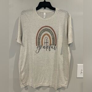 Bella Canvas Grateful Graphic T-Shirt with Rainbow Design